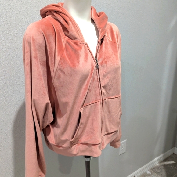 Victoria's Secret Pink Velour Hooded Jacket - Picture 3 of 6